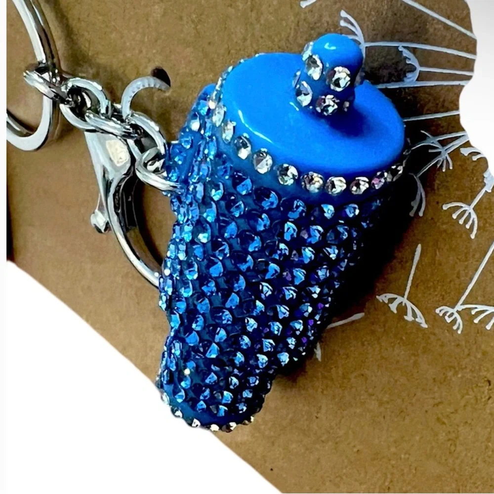 Blue‎ Rhinestone Keychain Accessory